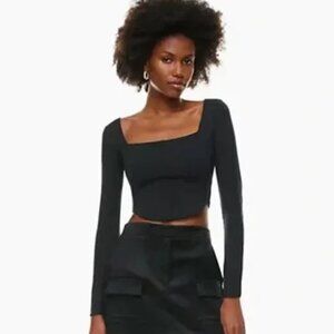 Aritzia Babaton Contour Reframe Bustier Black Size Medium